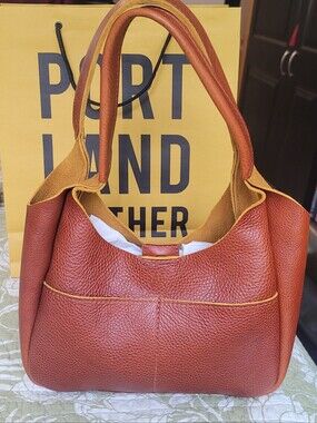Portland Leather Goods Medium Madison Tote In Sienna.